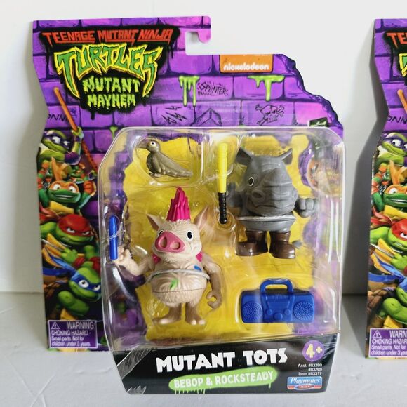 TMNT Mutant Mayhem Set Mutant Tots Young Splinter Super Fly NIB Sealed - Picture 4 of 16